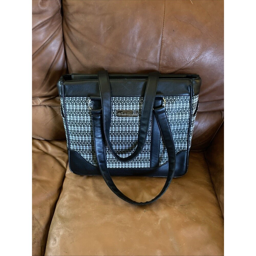 New Clark & Mayfield Patterned Laptop Bag w/ High Quality Vegan Leather Accents